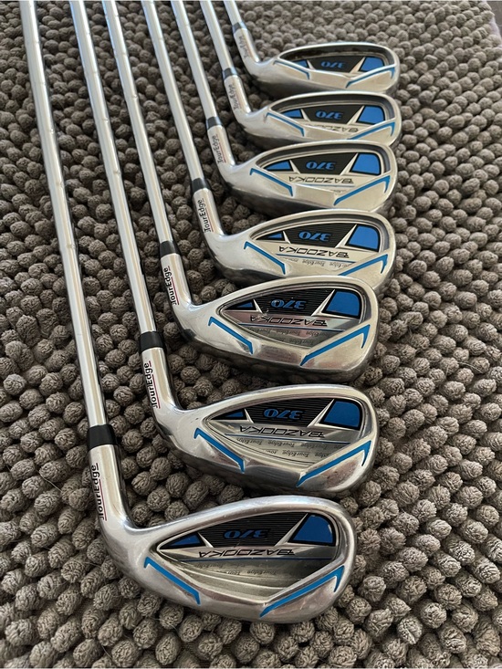 Bazooka Tour Edge Other - Tour Edge Bazooka 370 Iron Set 56789 PW SW Uniflex Steel shaft Right Hand Golf